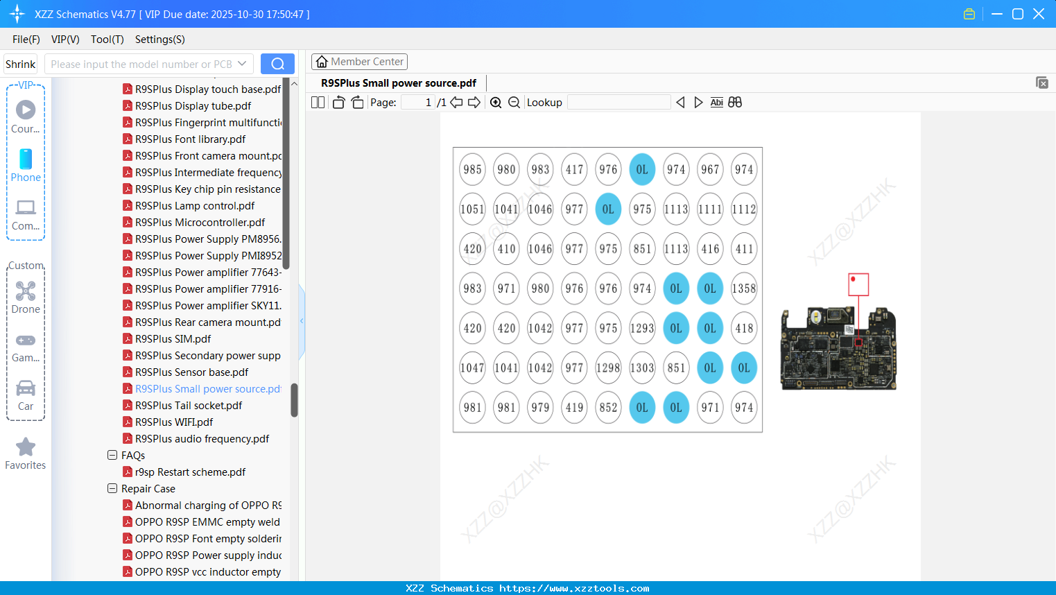 OPPO R9SPlus Small Power Source